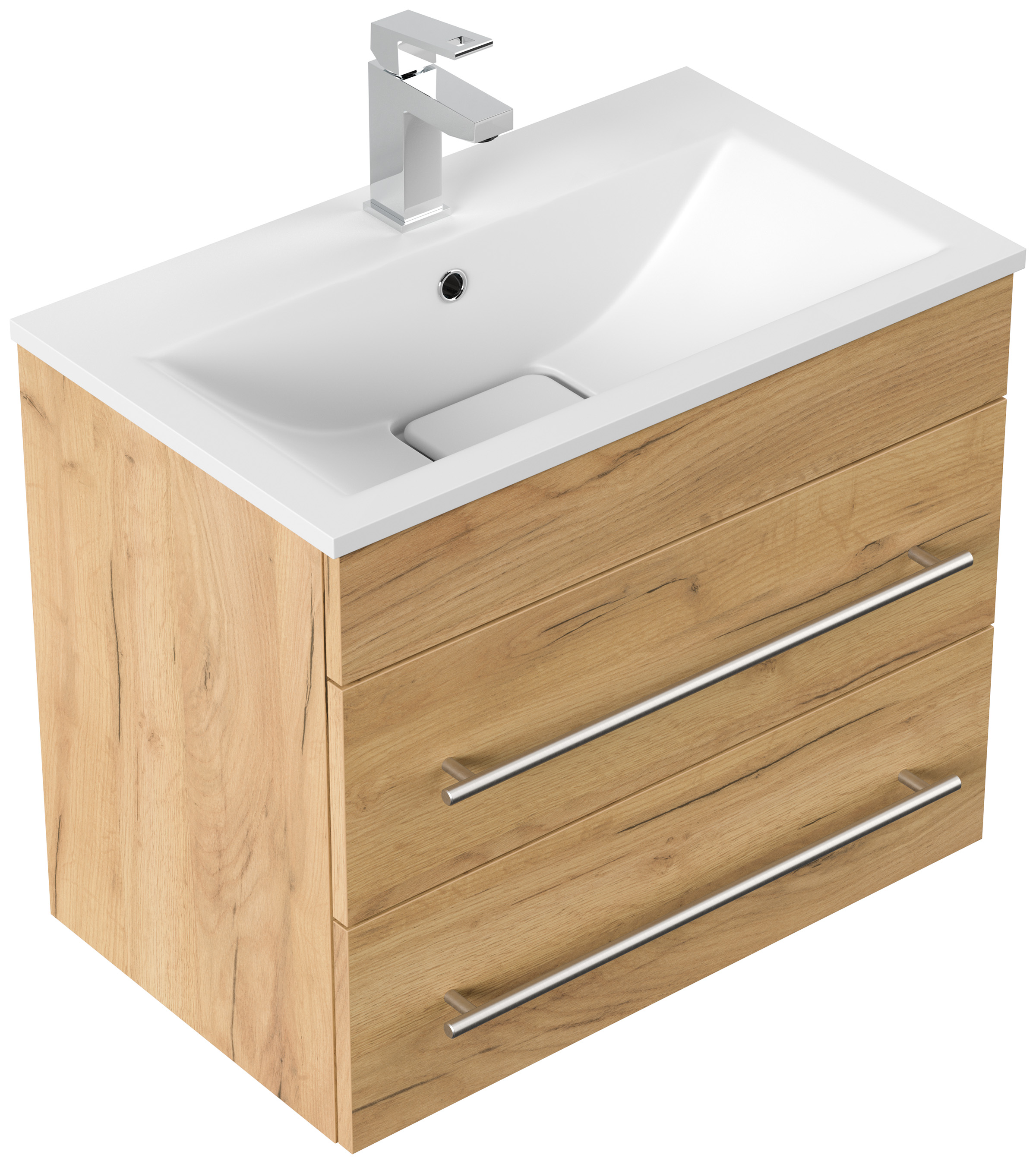 Badmöbel Mona 60x36cm mit 2 SoftClose Schubladen grafit