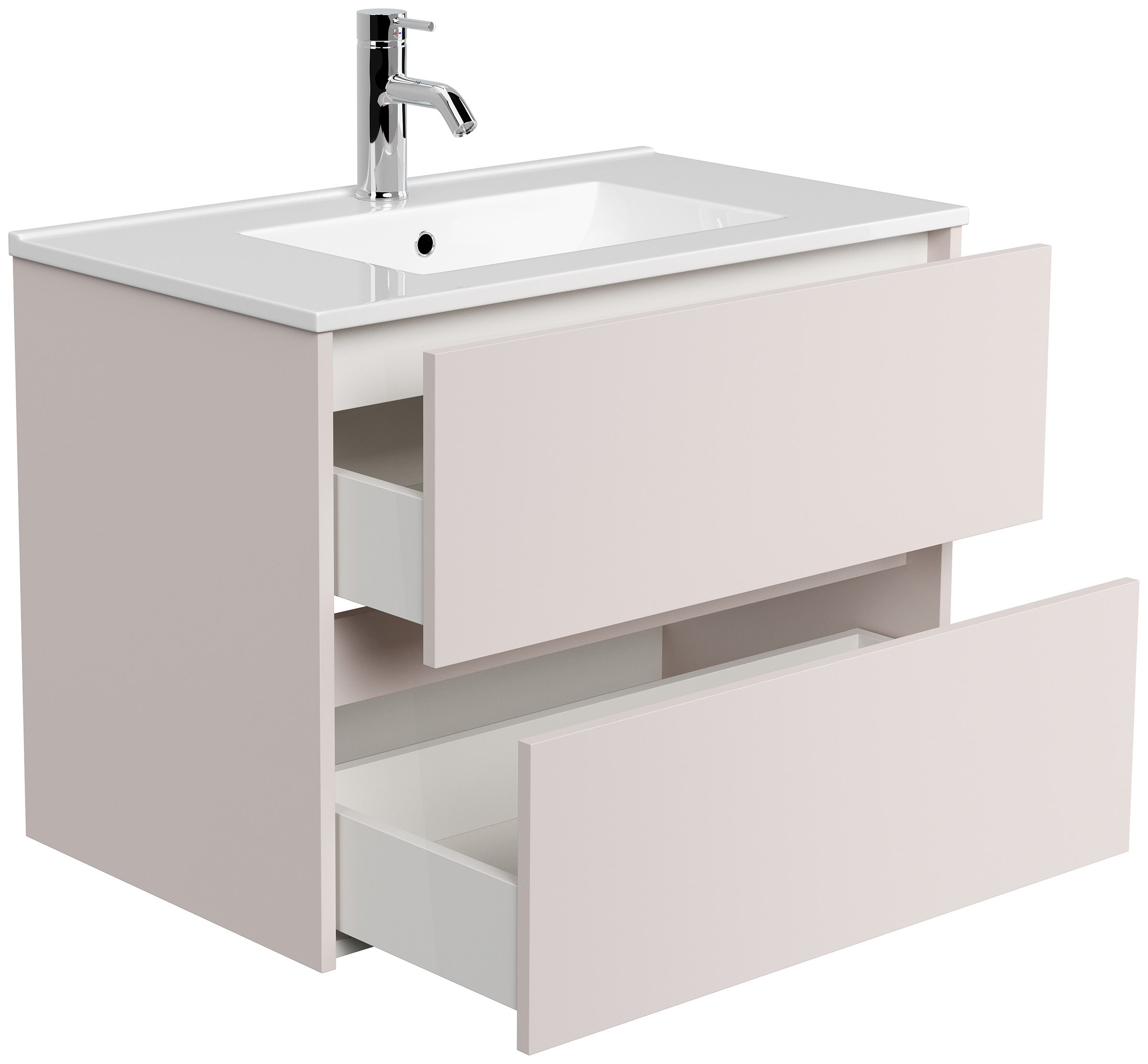 Badmöbel Taifun & Waschtisch 80 cm 2 Greifraum SoftClose Auszüge Grafit