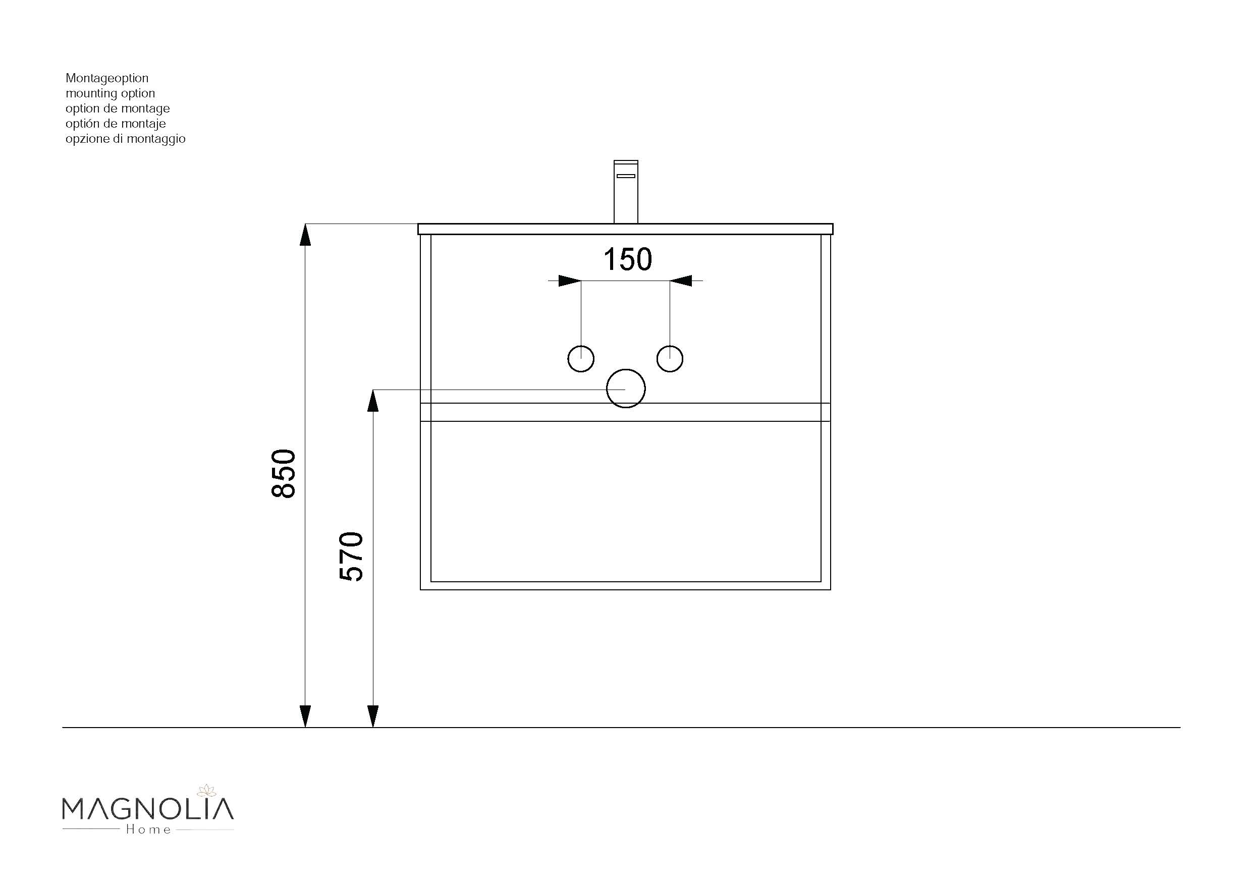 Badmöbel Taifun & Waschtisch 70cm 2 Greifraum SoftClose Auszüge eiche gold