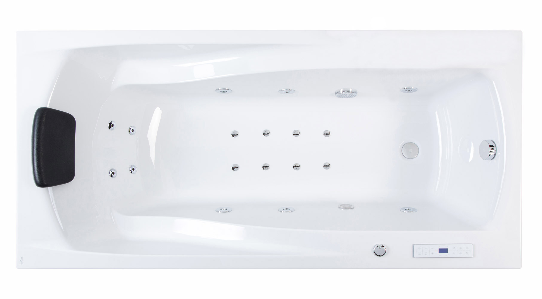 Rechteck Whirlpool Centauri 180x85 links Made in Germany 18 Düsen ohne Armatur