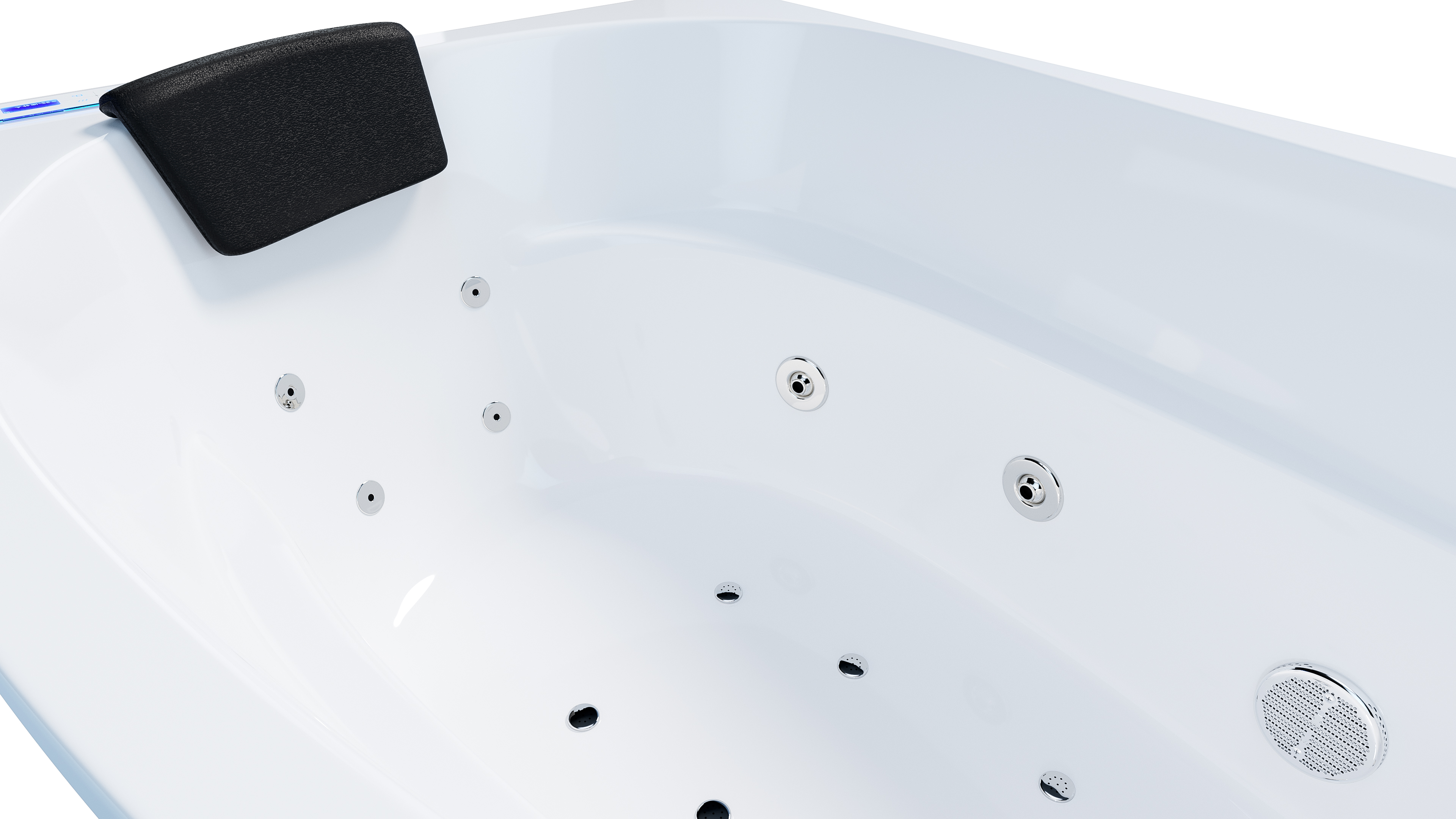 Langeck Whirlpool Stardust 150x95 links Made in Germany 22 Düsen mit Armatur