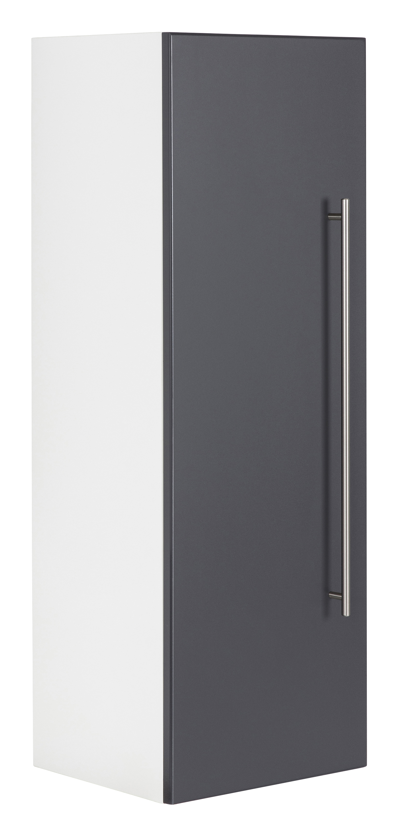 Hochschrank SANTINI 100cm weiss matt mit Tür anthrazit