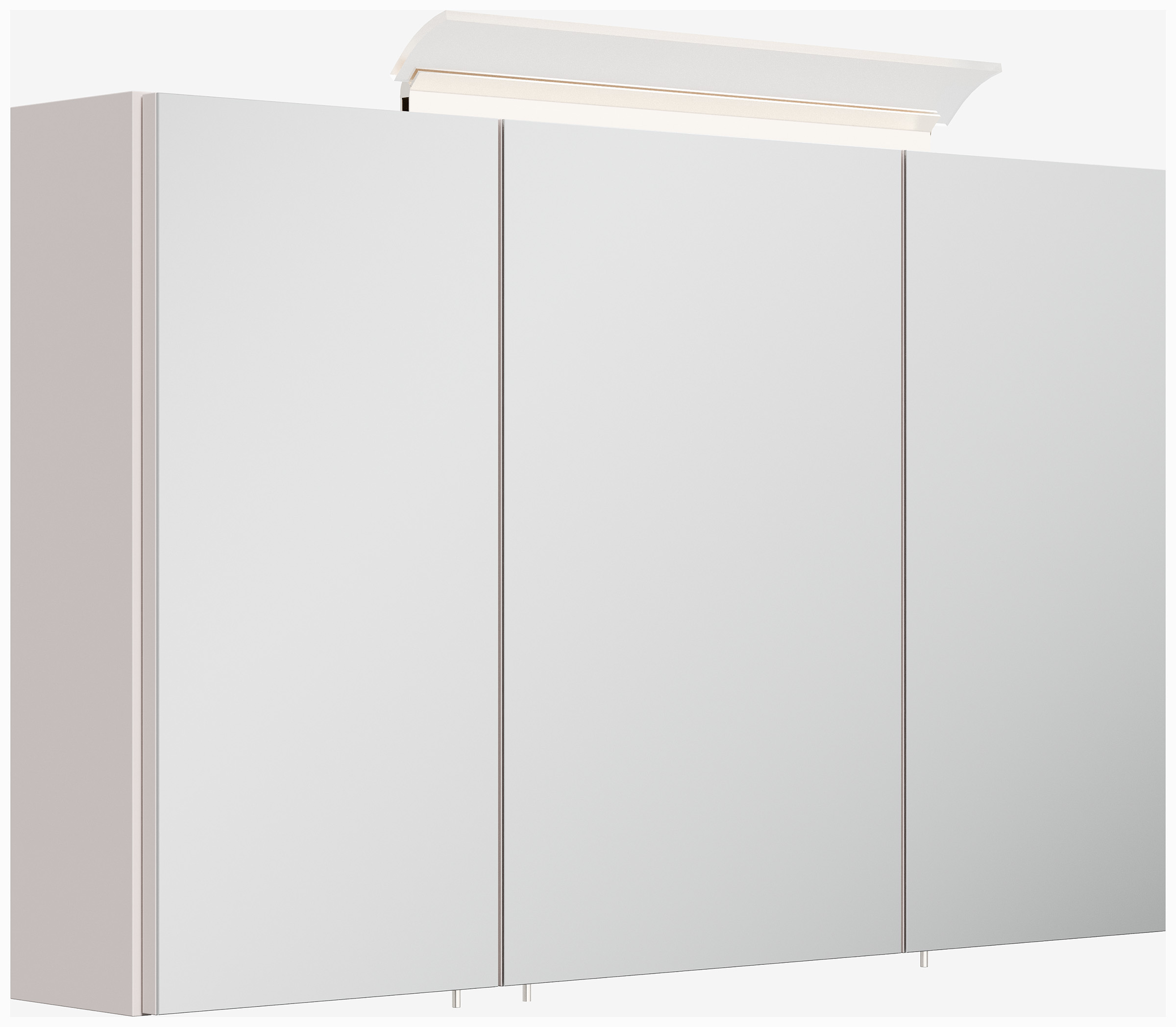 Spiegelschrank 100cm inkl. Design LED-Lampe und Glasböden eiche gold