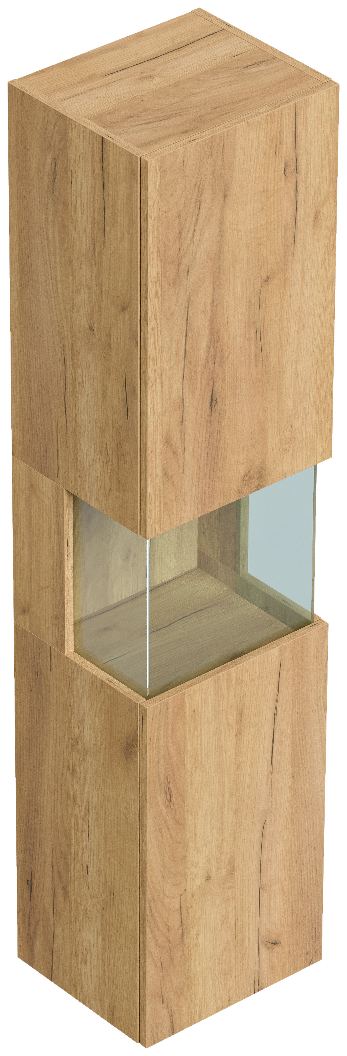 Badmöbelset Taifun 170cm 4tlg mit 2x Spiegelschrank & Seitenschrank eiche gold