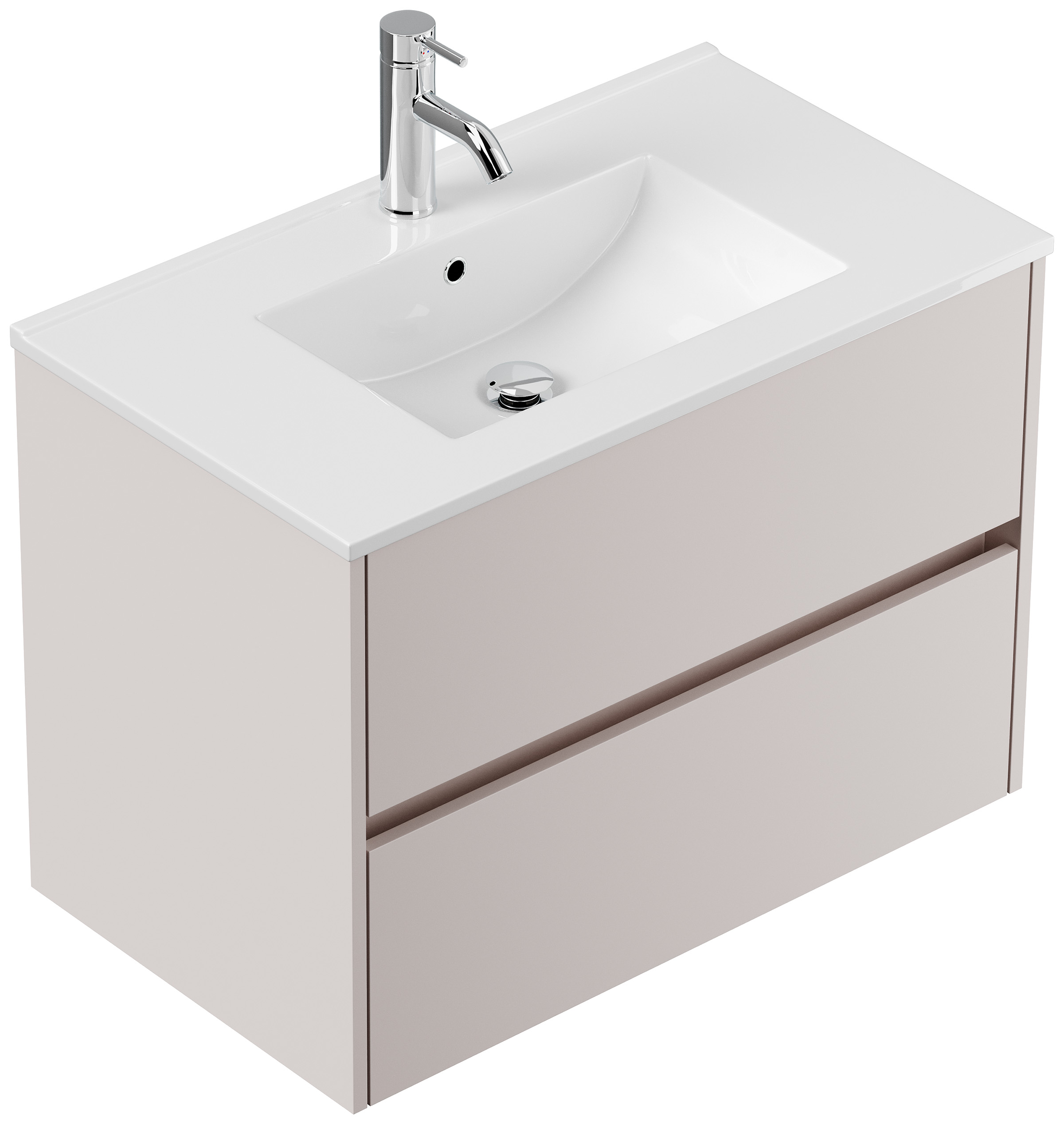 Badmöbel Taifun & Waschtisch 80 cm 2 Greifraum SoftClose Auszüge Grafit