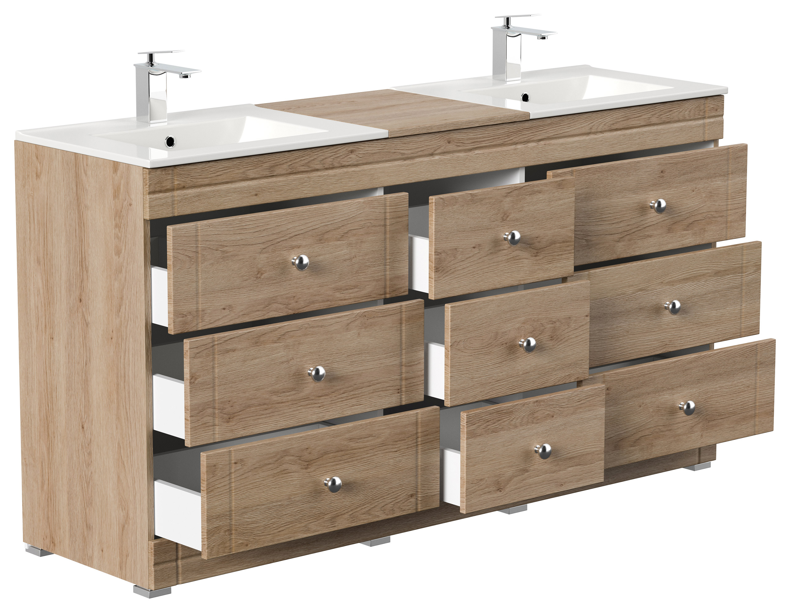 Stand Badmöbel Cosmo Klassik SoftClose schwarz