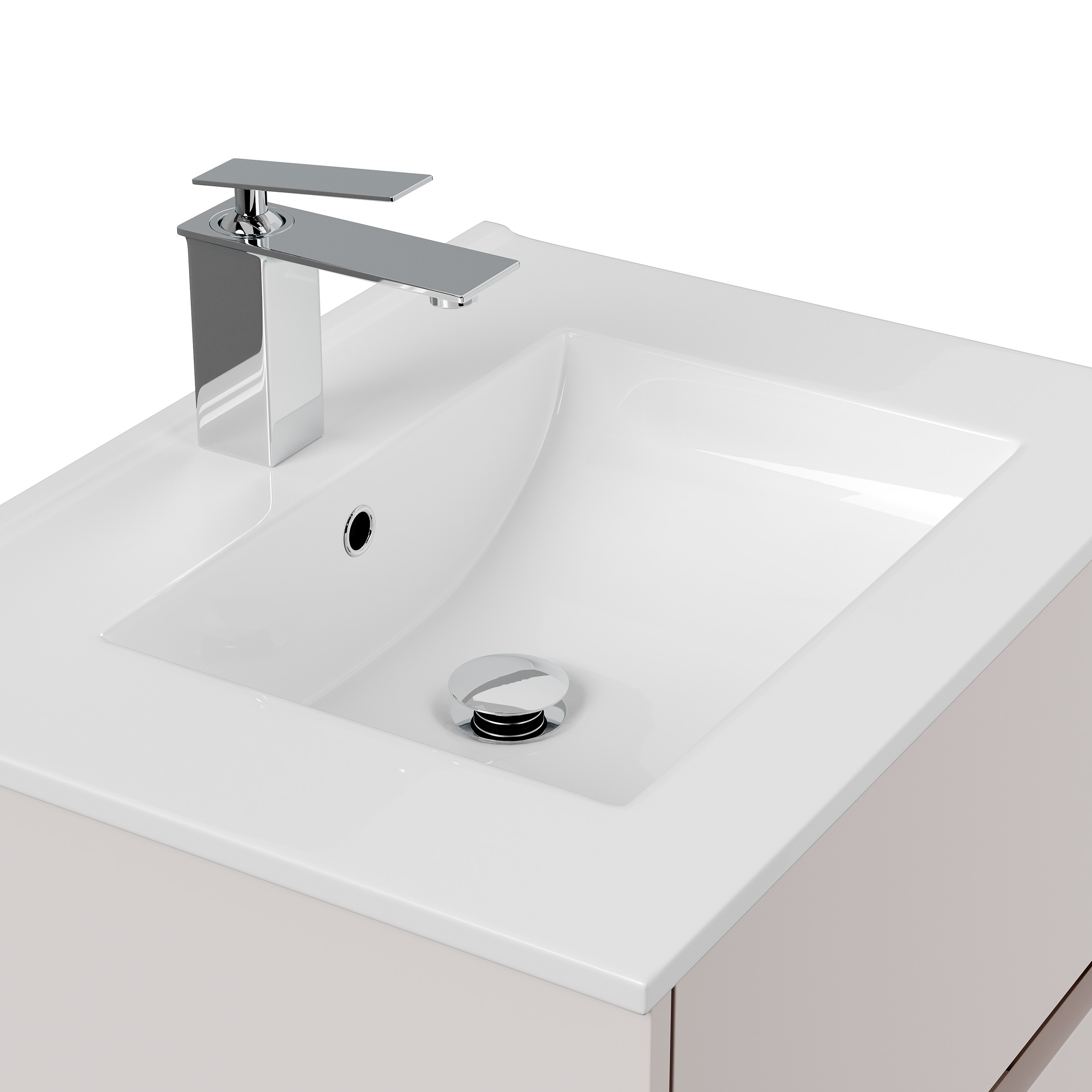 Badmöbel Taifun & Waschtisch 60cm 2 Greifraum SoftClose Auszüge eiche gold