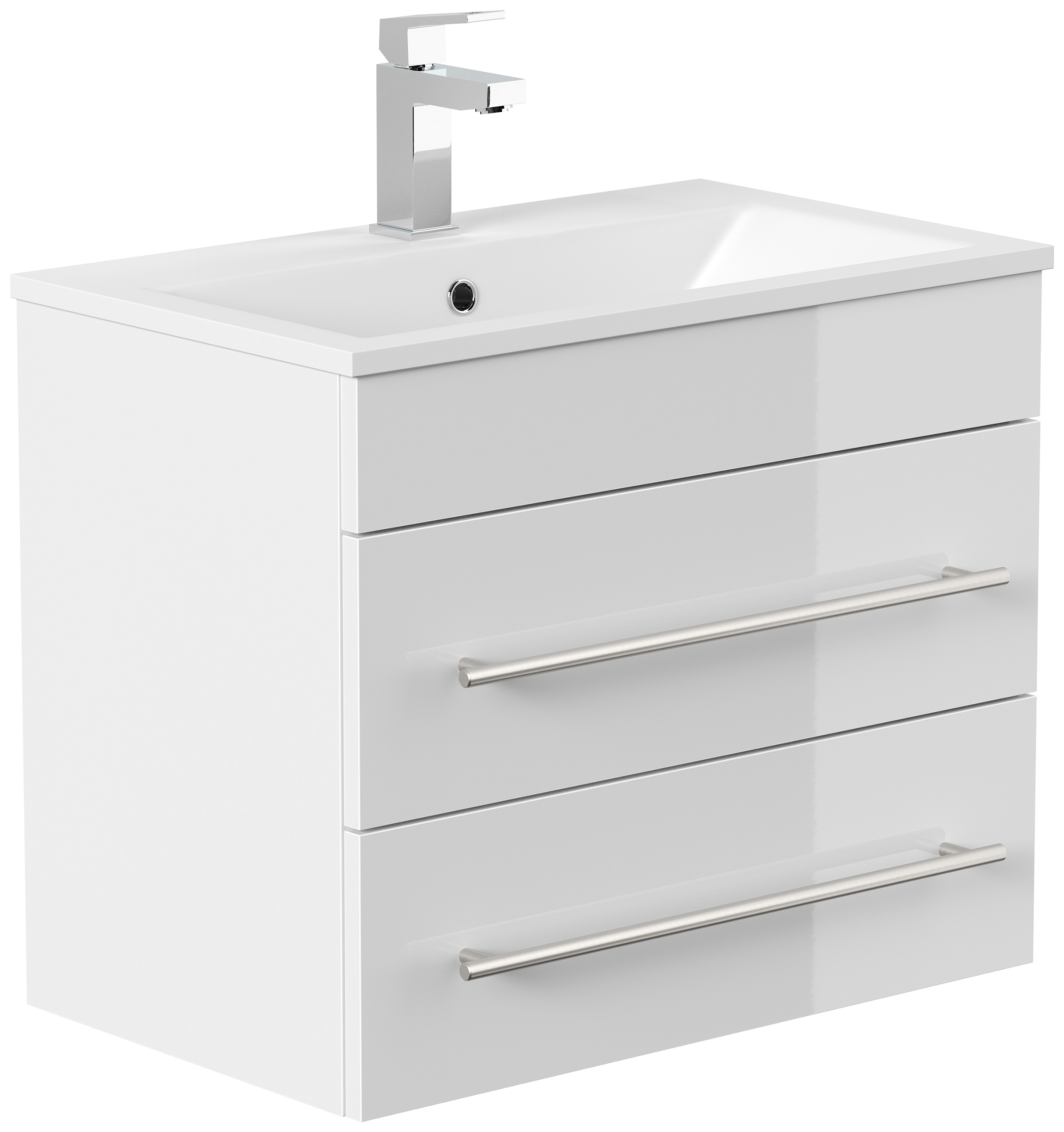 Badmöbel Mona 60x36cm mit 2 SoftClose Schubladen grafit