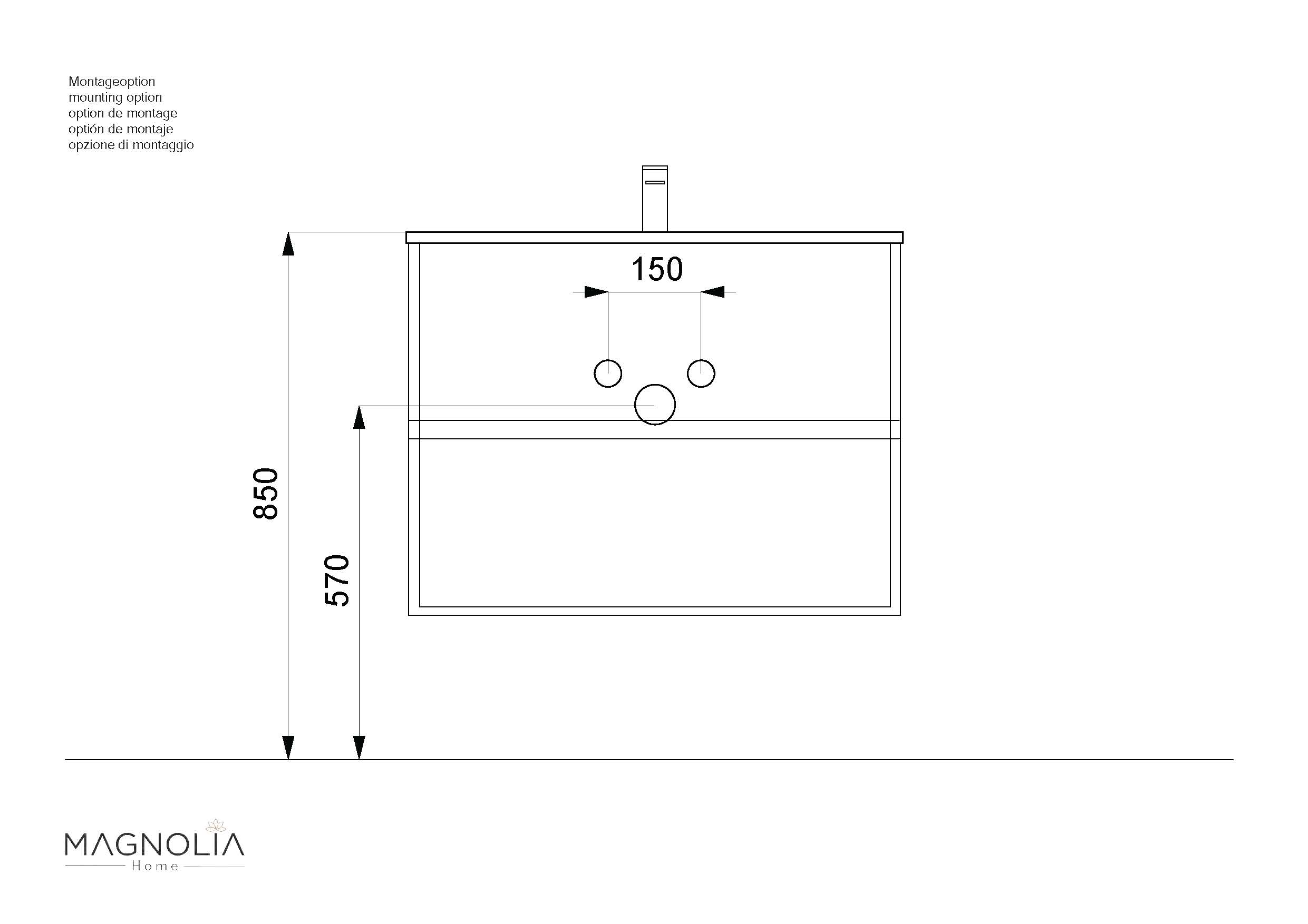 Badmöbel Taifun & Waschtisch 80 cm 2 Greifraum SoftClose Auszüge Grafit