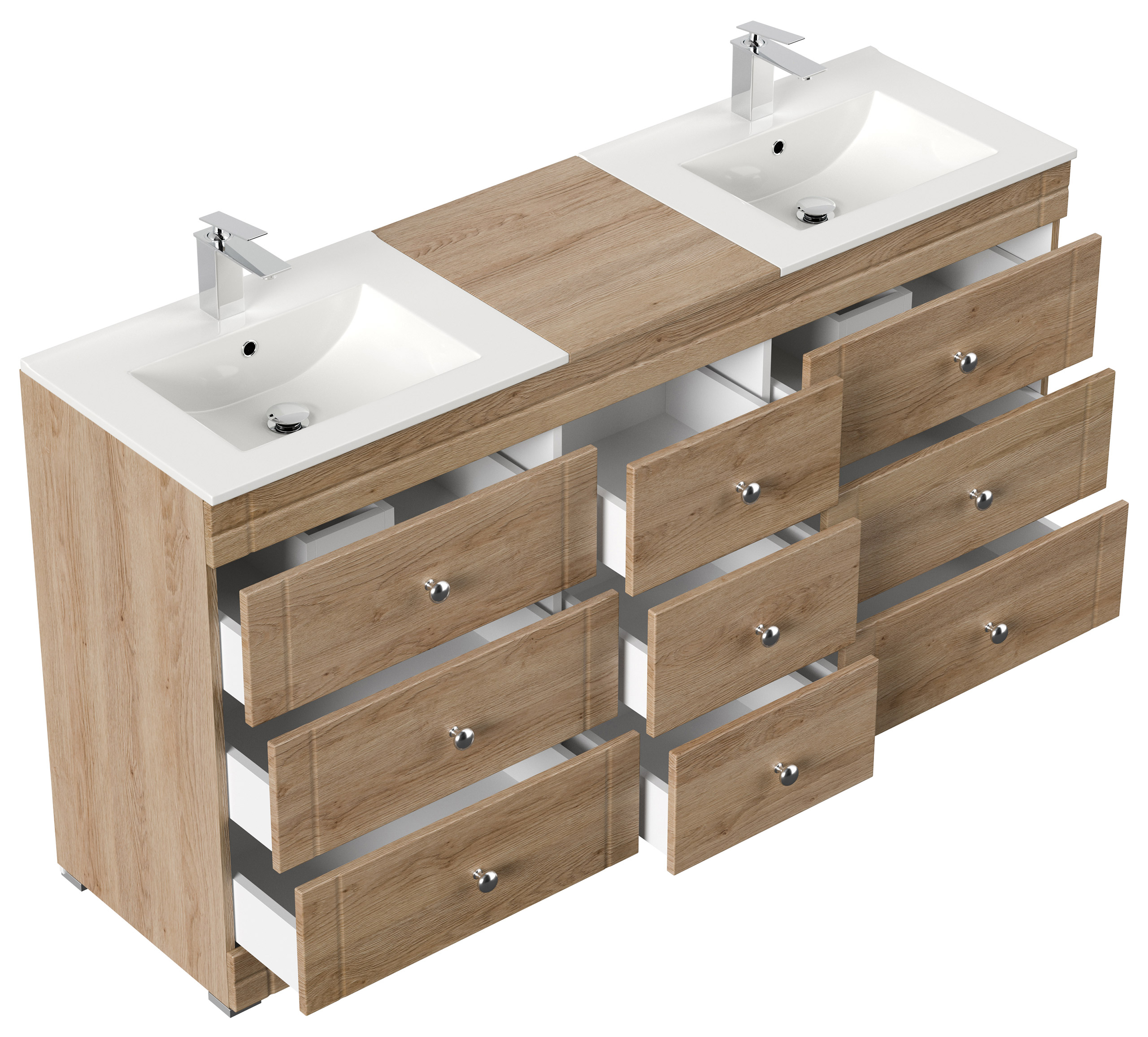 Stand Badmöbel Cosmo Klassik SoftClose schwarz