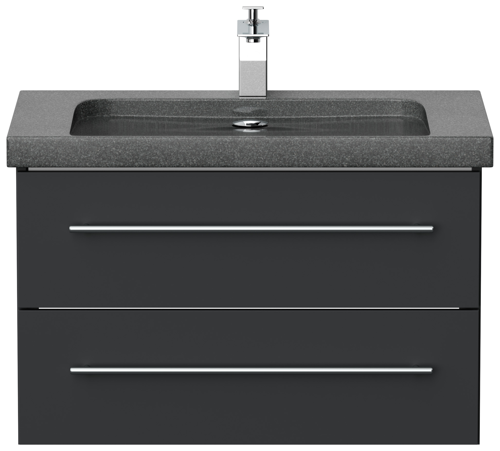 Badmöbel Granit G654 Damo 75cm 1 Hahnloch SoftClose grafit