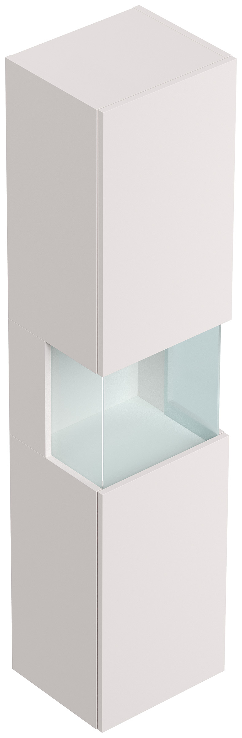 Design Badschrank Hochschrank 150cm  Softclose Taifun Glaselement eiche gold