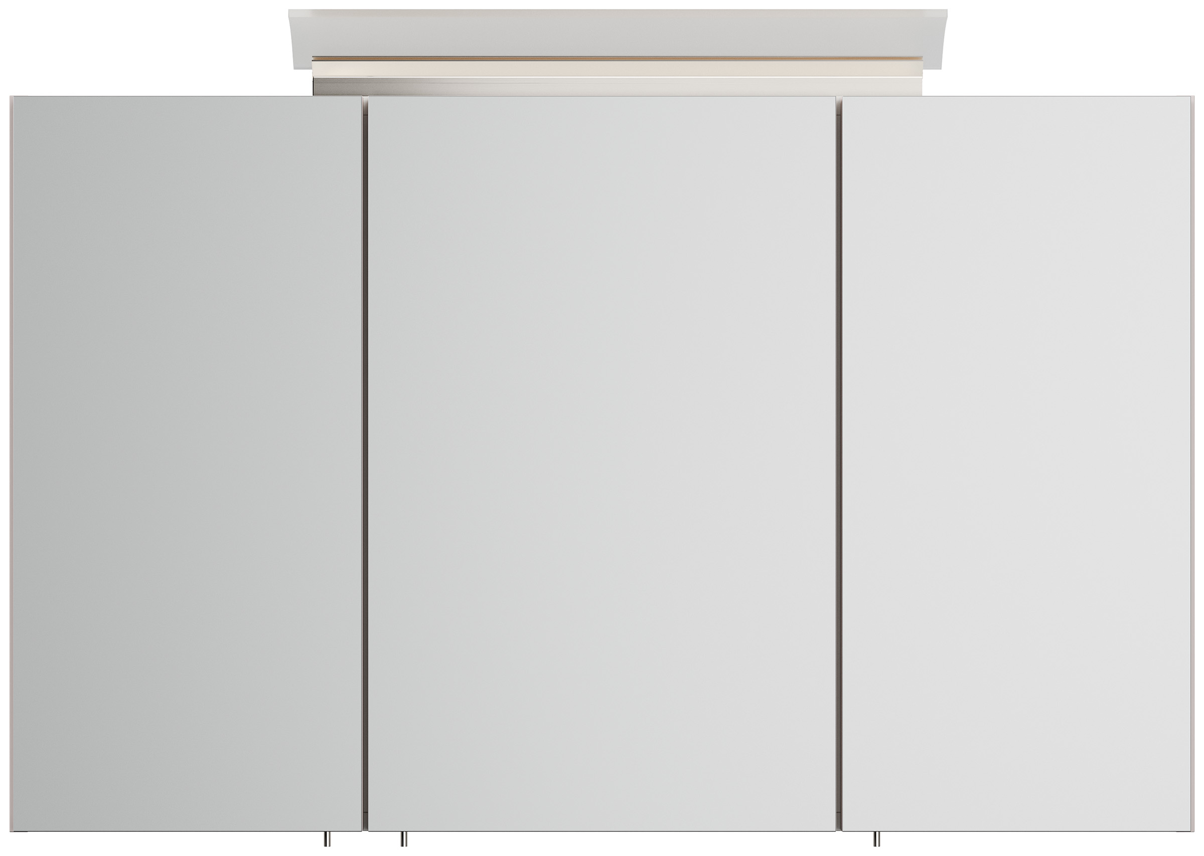 Spiegelschrank 100cm inkl. Design LED-Lampe und Glasböden eiche gold