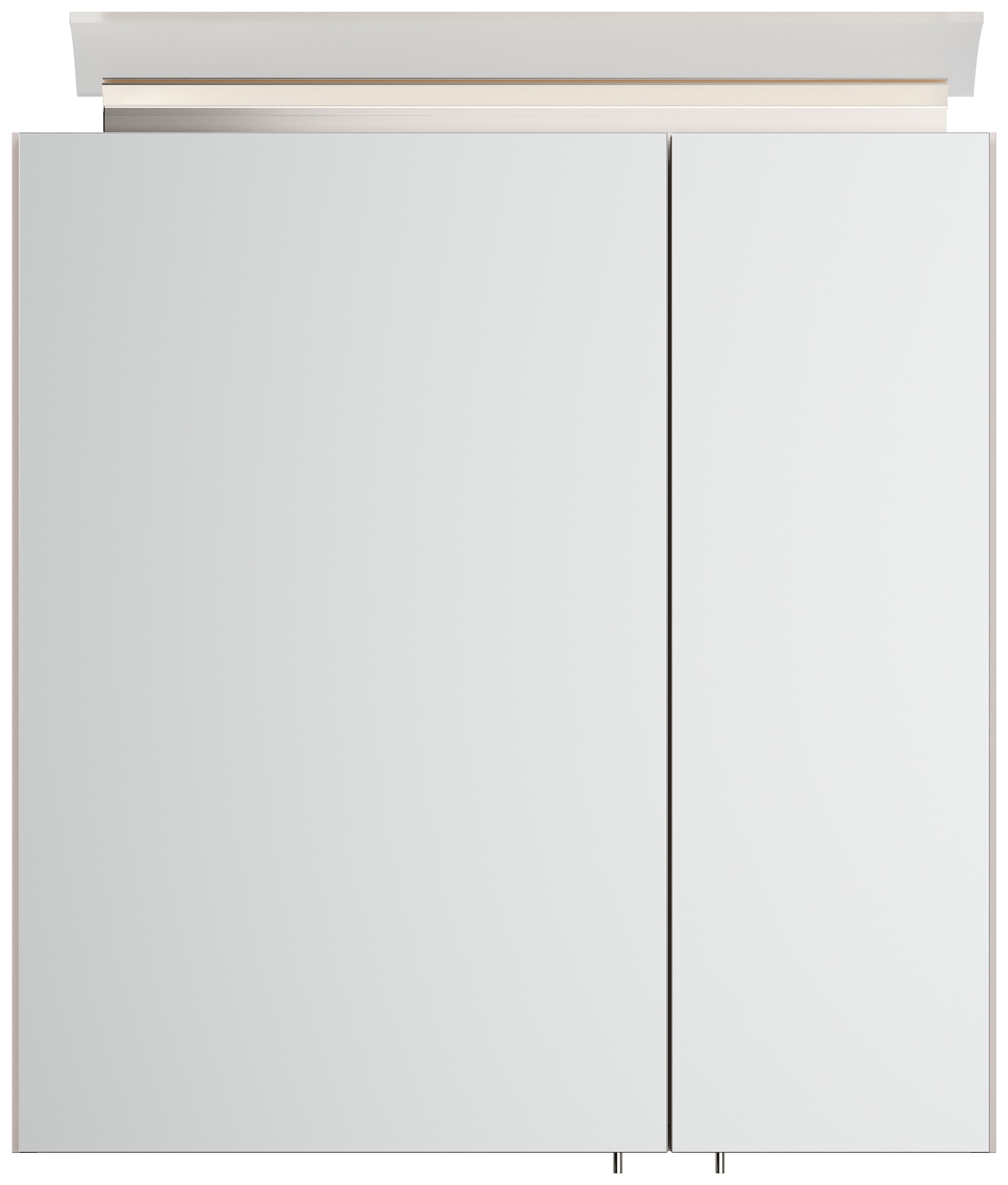 Spiegelschrank 60cm inkl. Design LED-Lampe und Glasböden eiche gold