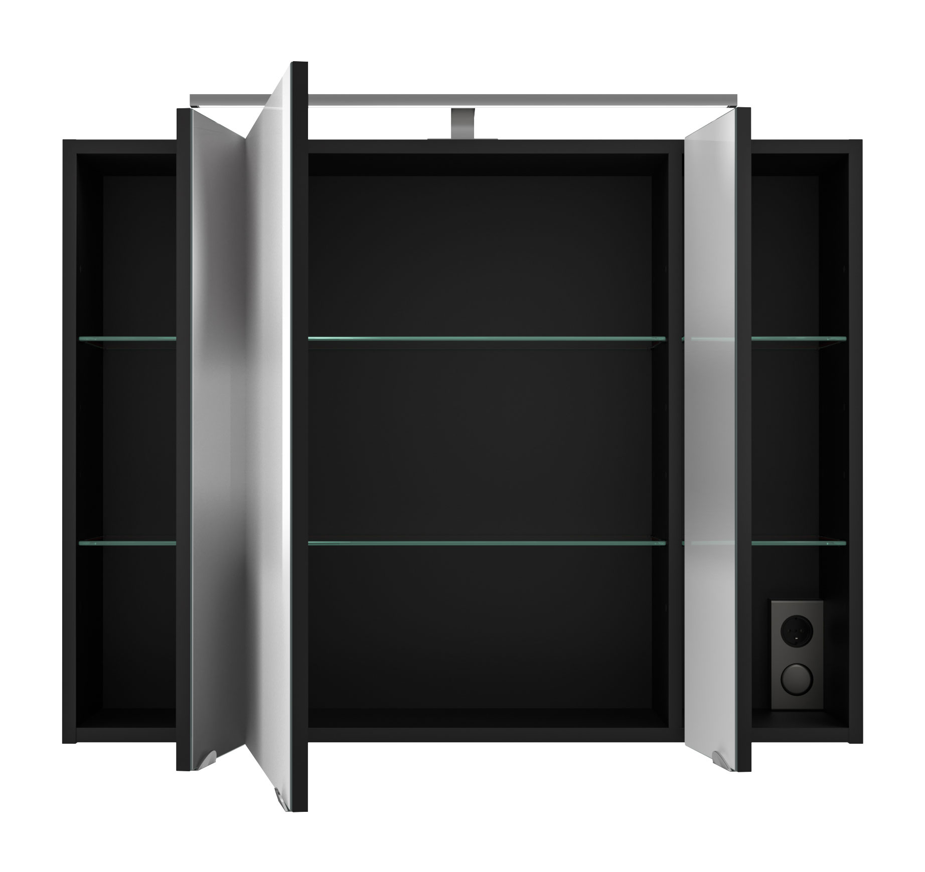 Spiegelschrank 90 cm Walnuss