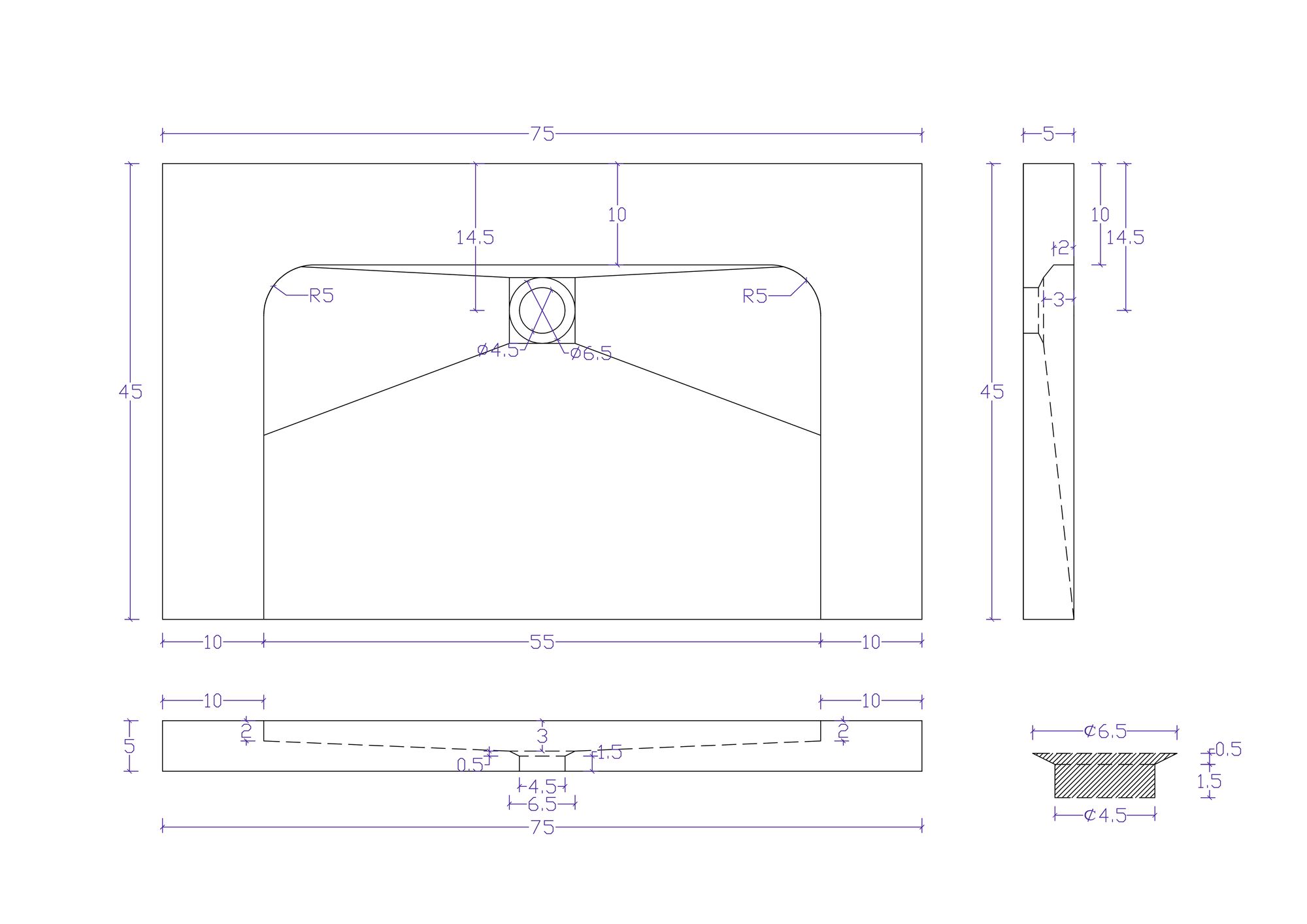Badmöbel Marmor Carrara White Damo 75 cm ohne Hahnloch SoftClose grafit