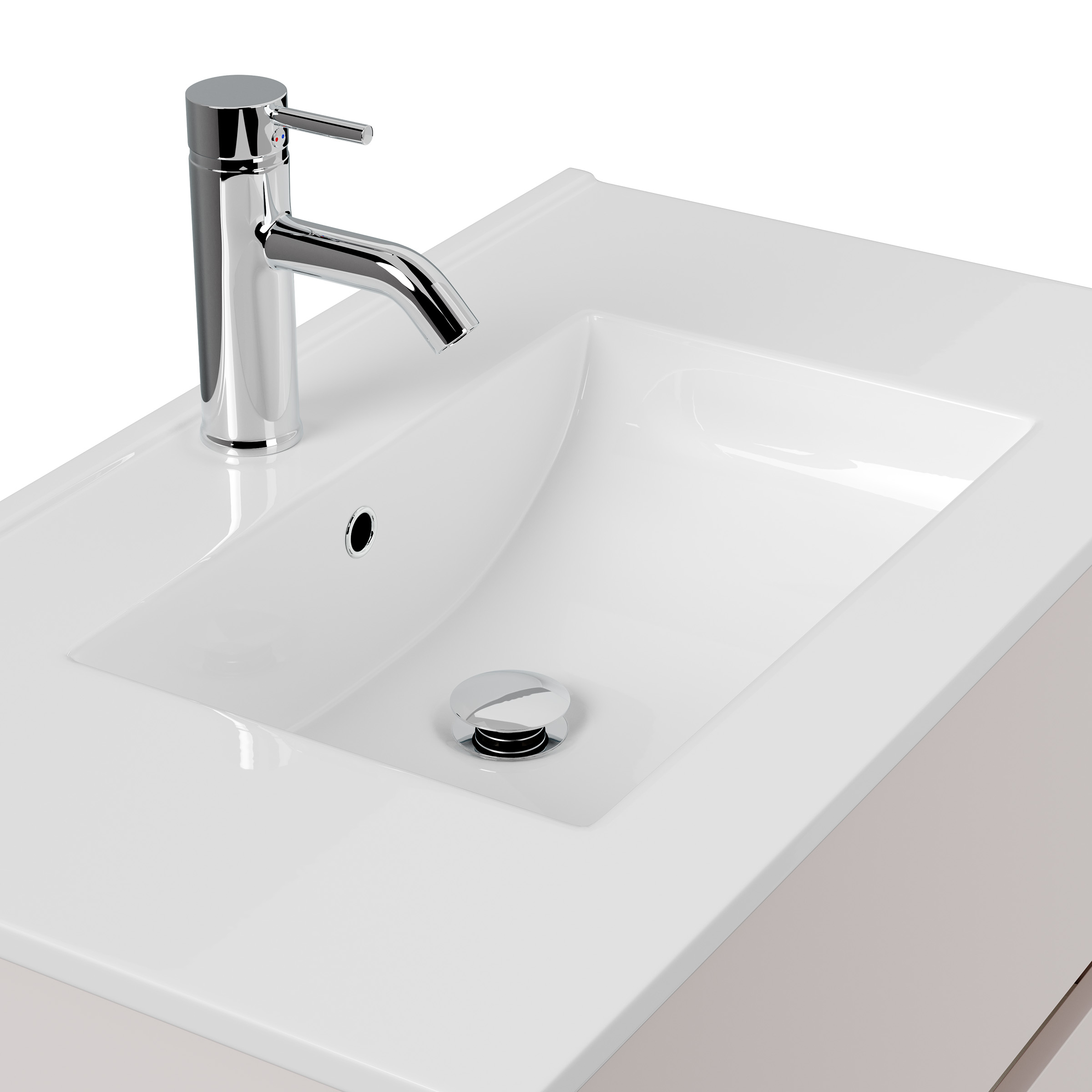 Badmöbel Taifun & Waschtisch 80 cm 2 Greifraum SoftClose Auszüge Grafit