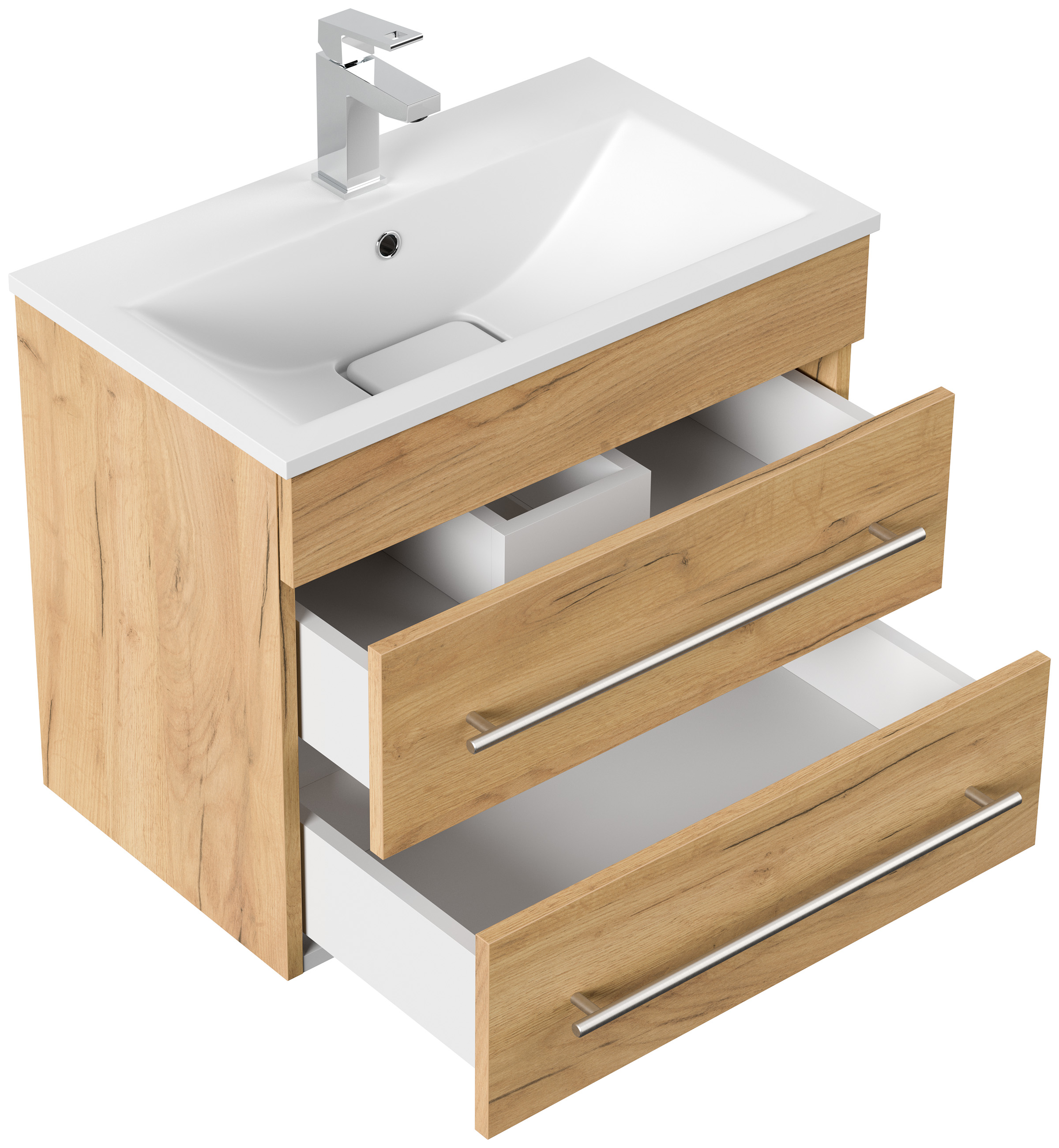 Badmöbel Mona 60x36cm mit 2 SoftClose Schubladen grafit