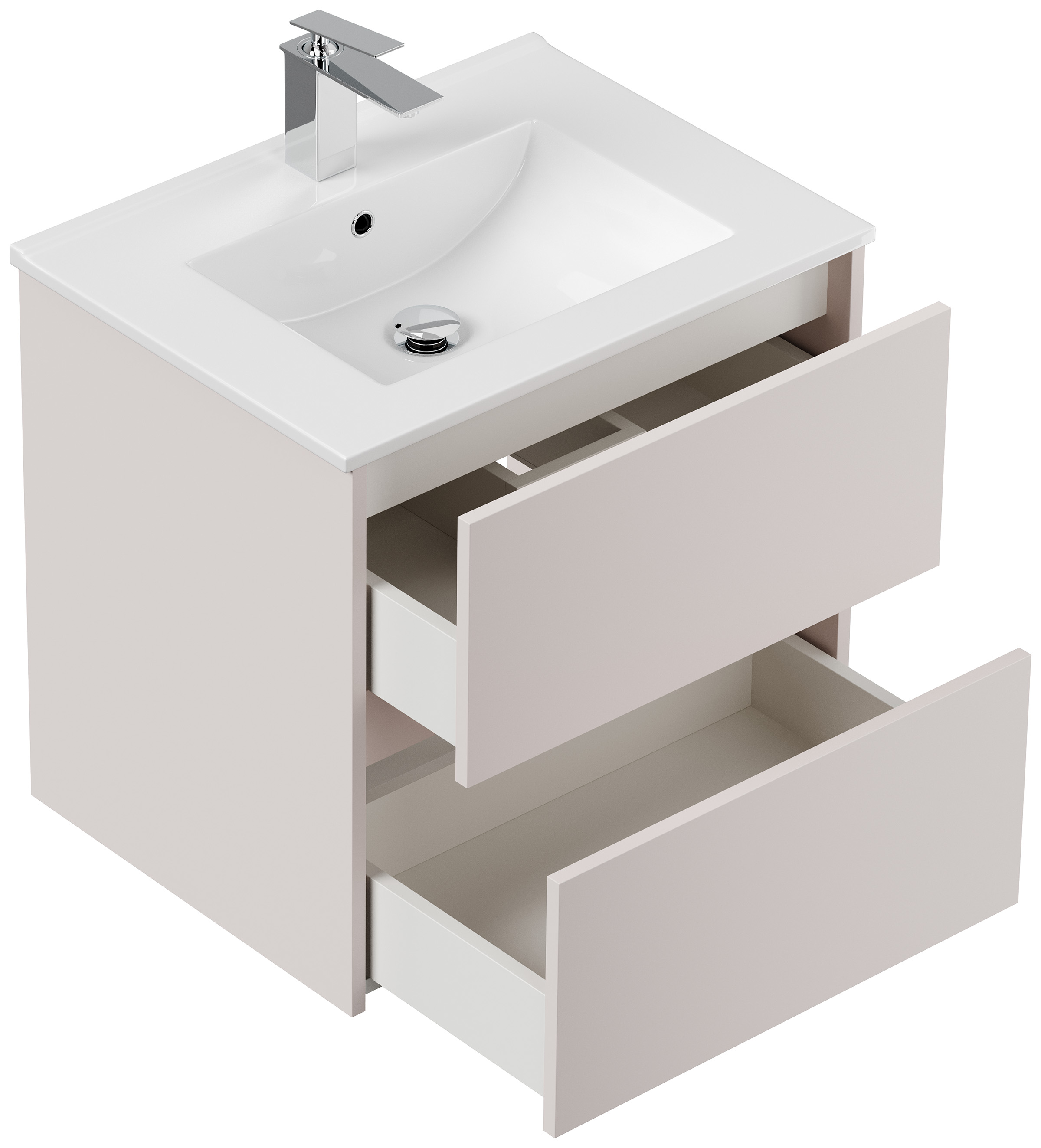 Badmöbel Taifun & Waschtisch 60cm 2 Greifraum SoftClose Auszüge eiche gold