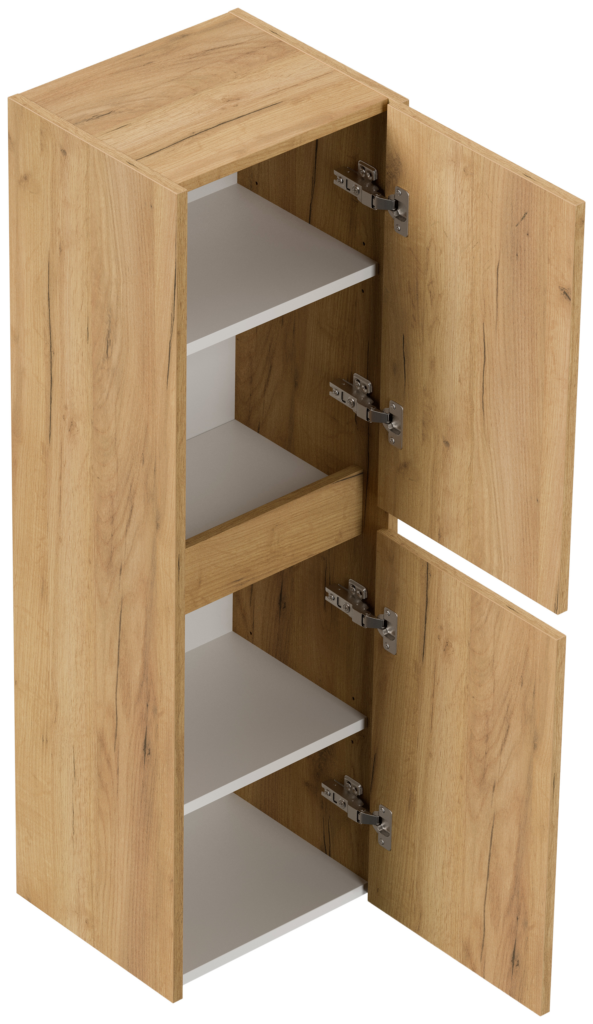 Badmöbelset Taifun 70cm 4tlg mit Spiegelschrank & 2x Seitenschrank eiche gold
