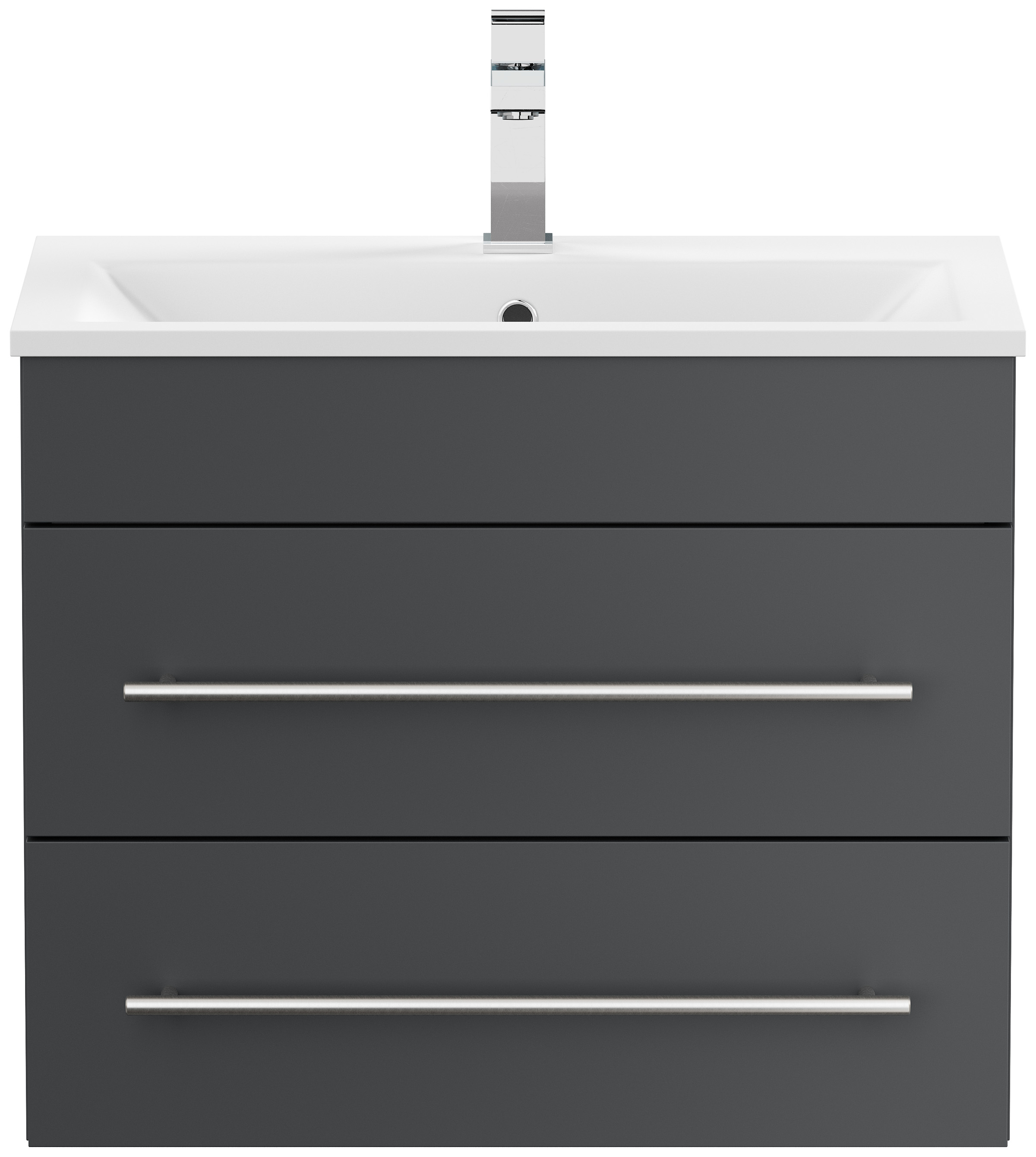 Badmöbel Mona 60x36cm mit 2 SoftClose Schubladen grafit