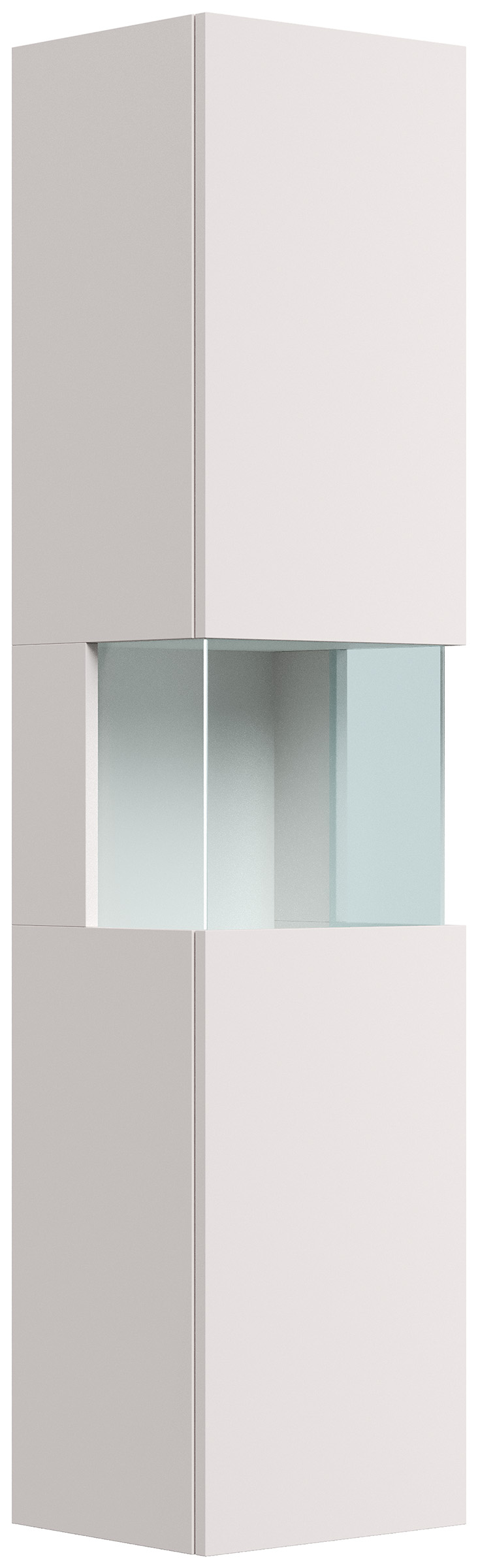 Design Badschrank Hochschrank 150cm  Softclose Taifun Glaselement eiche gold