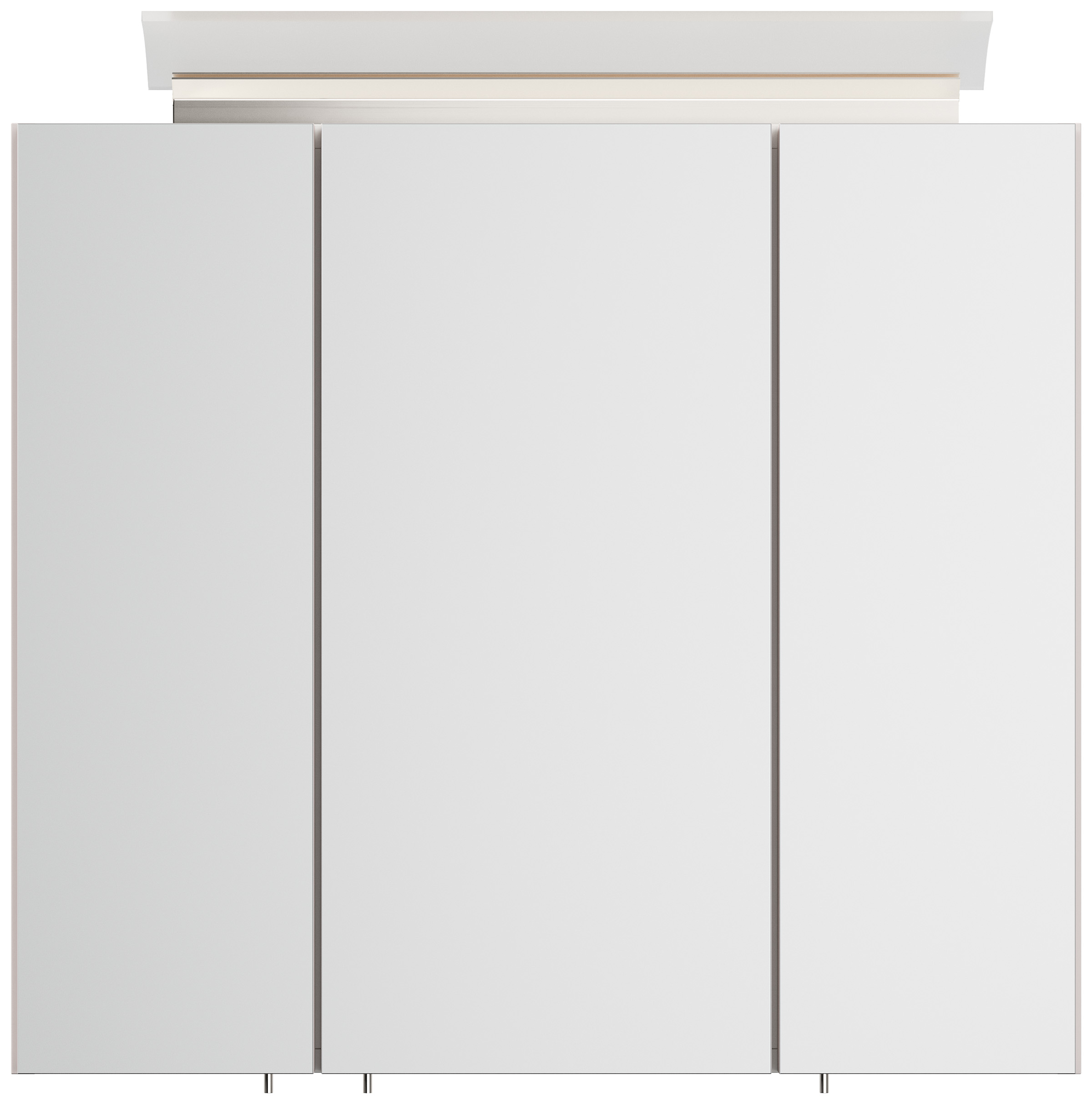 Spiegelschrank 70cm inkl. Design LED-Lampe und Glasböden eiche gold