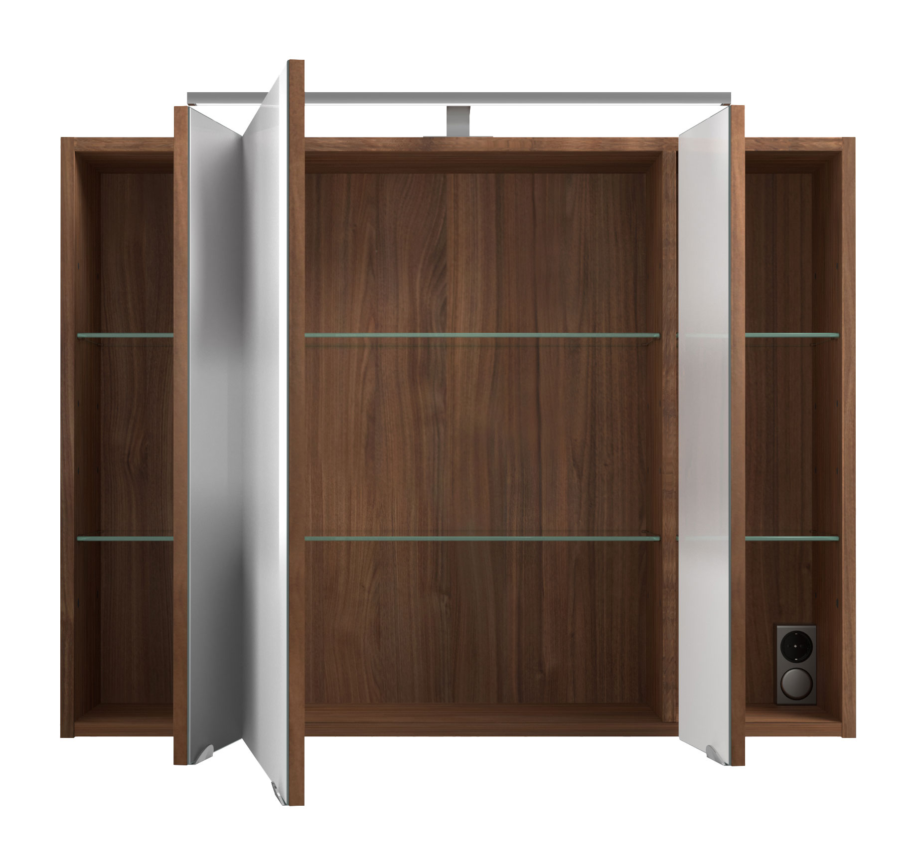 Spiegelschrank 90 cm Walnuss
