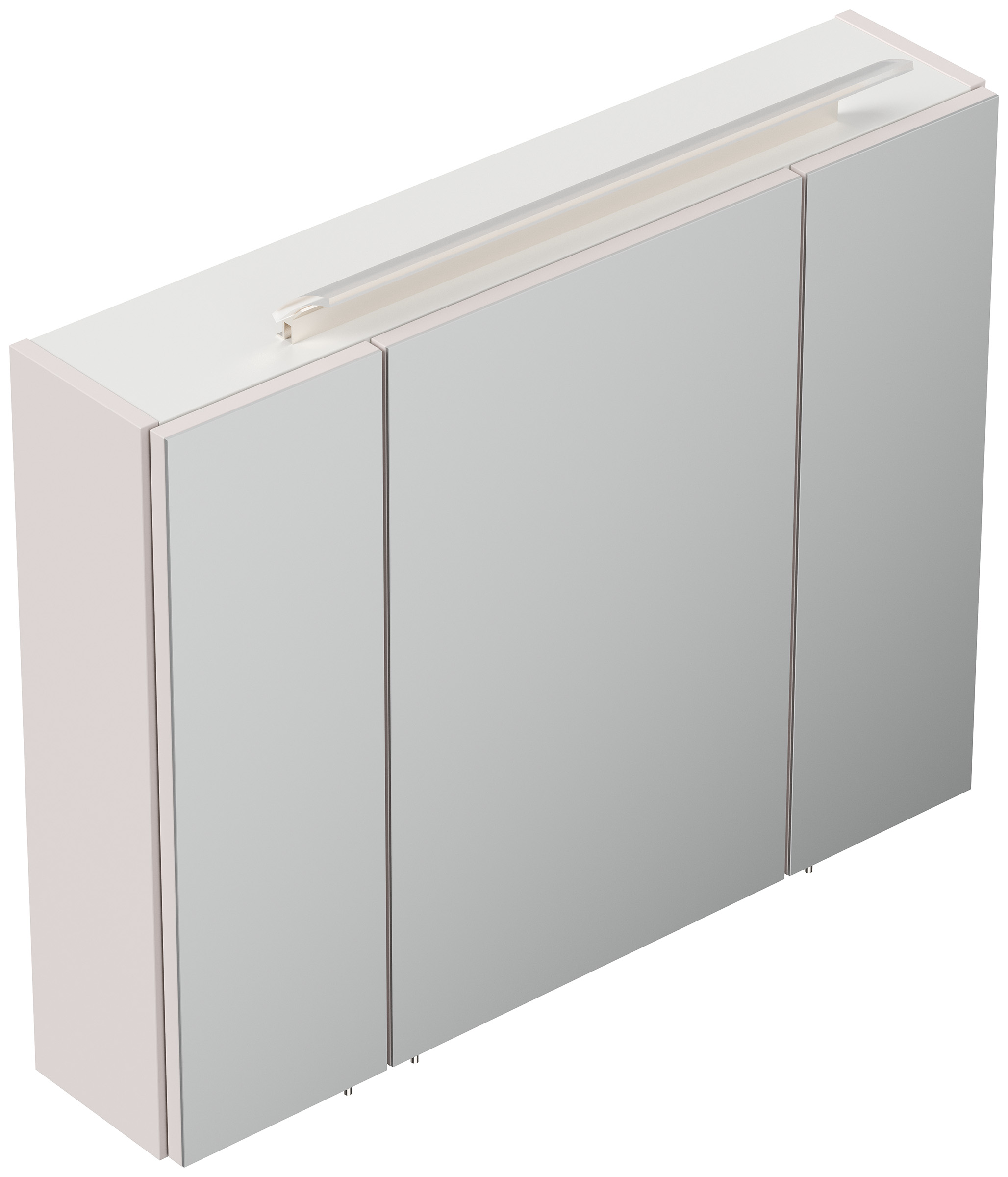 Spiegelschrank 80cm inkl. Design LED-Lampe und Glasböden eiche gold
