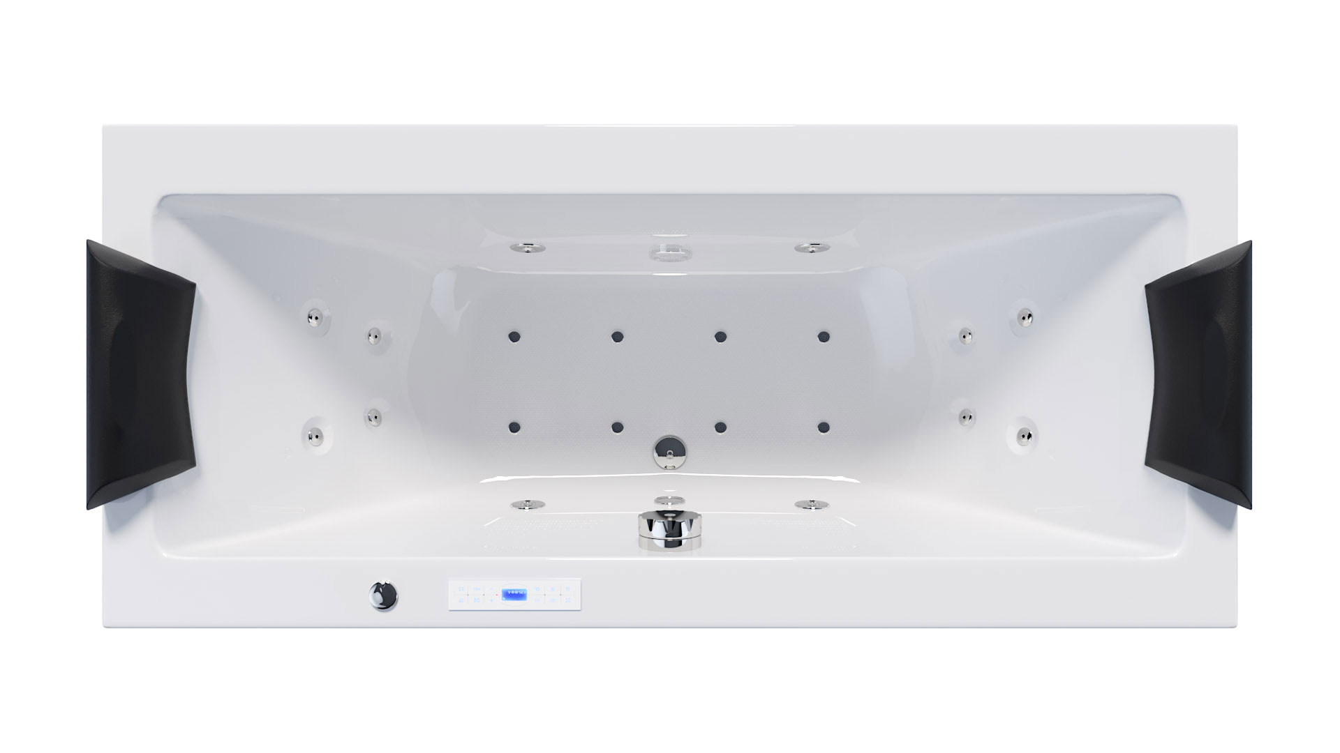 Rechteck Whirlpool Deus 182x80 Made in Germany 20 Massagedüsen mit Armatur