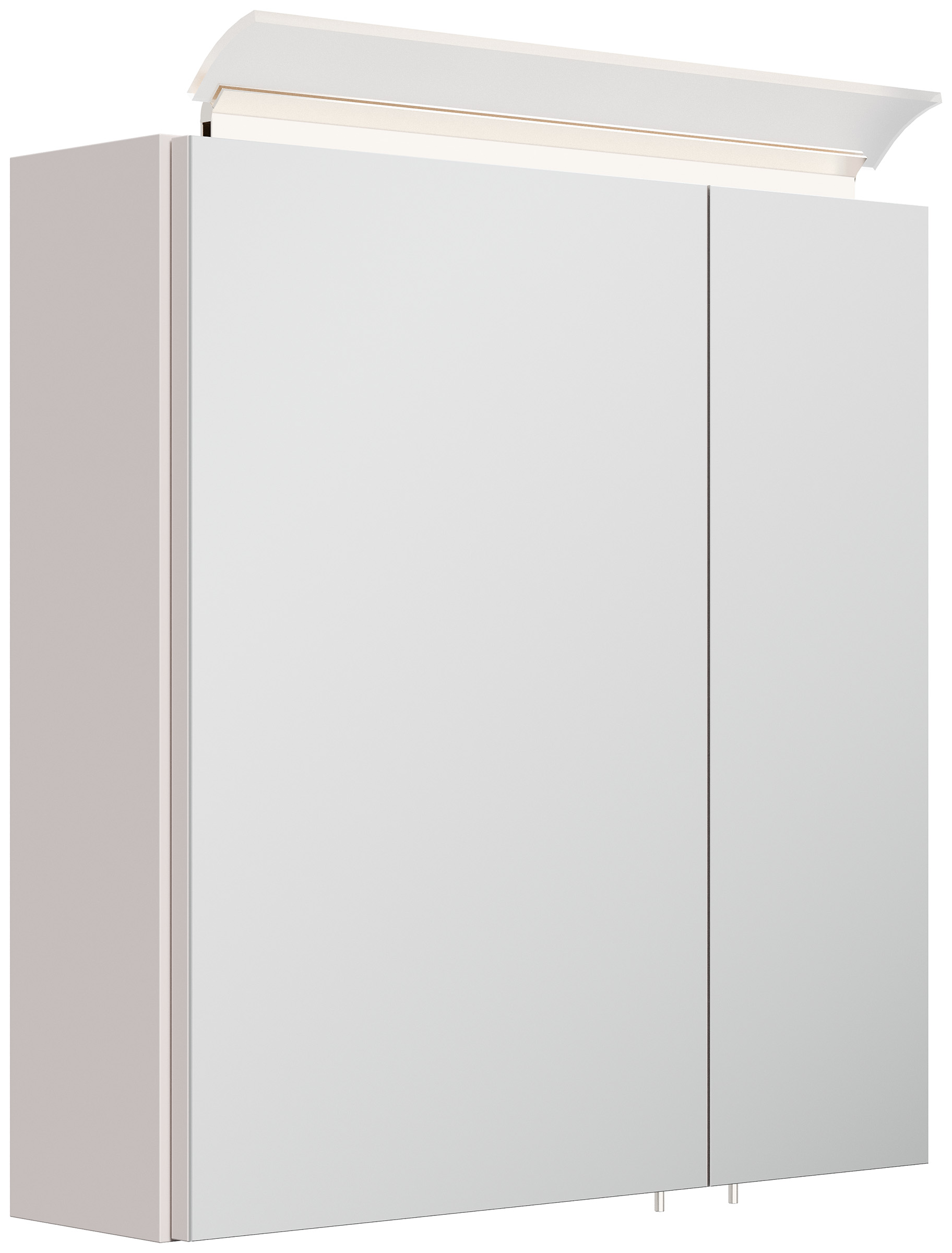 Spiegelschrank 60cm inkl. Design LED-Lampe und Glasböden eiche gold
