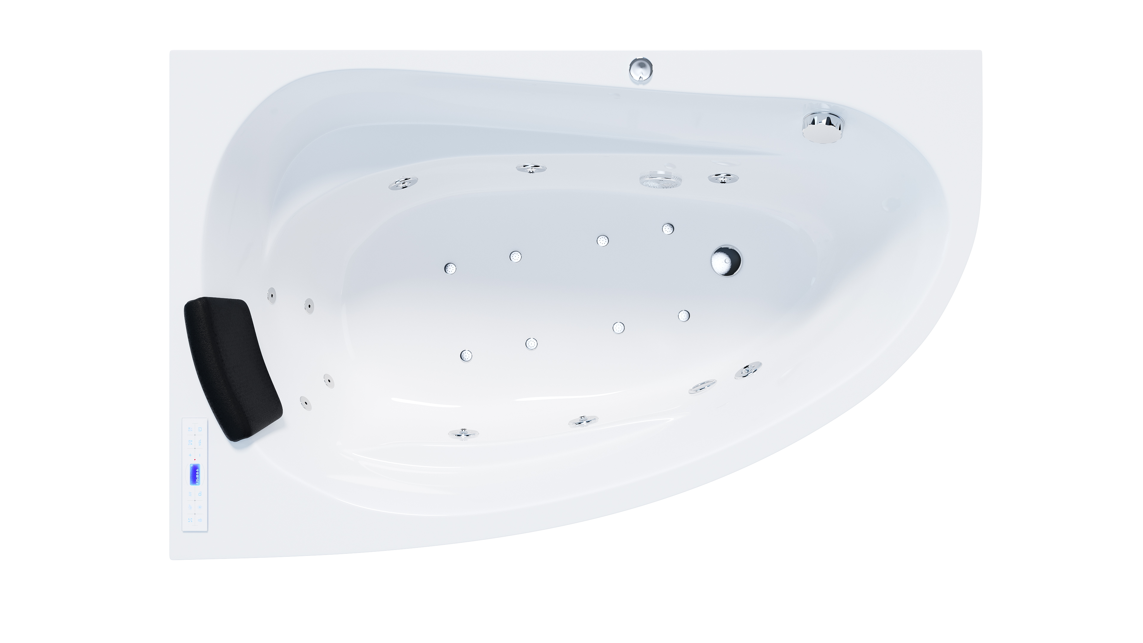 Langeck Whirlpool Stardust 150x95 links Made in Germany 22 Düsen mit Armatur