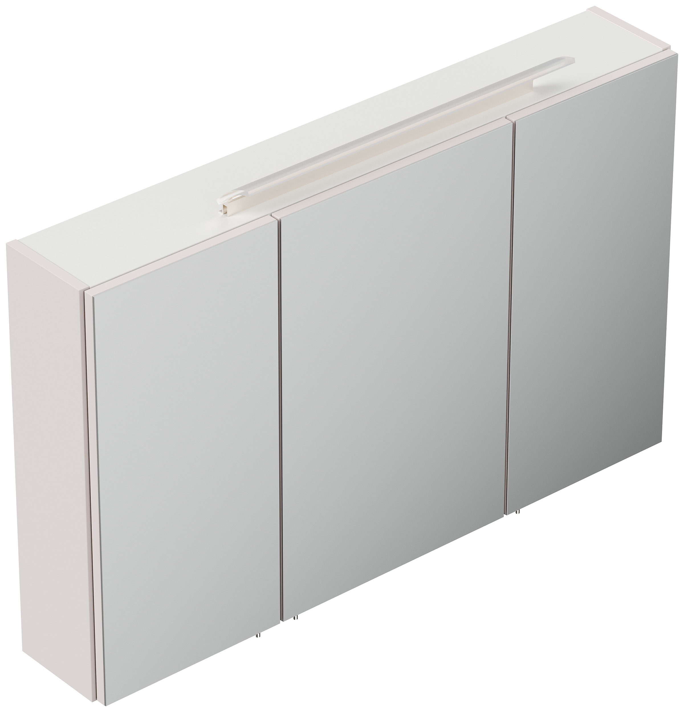 Spiegelschrank 100cm inkl. Design LED-Lampe und Glasböden eiche gold