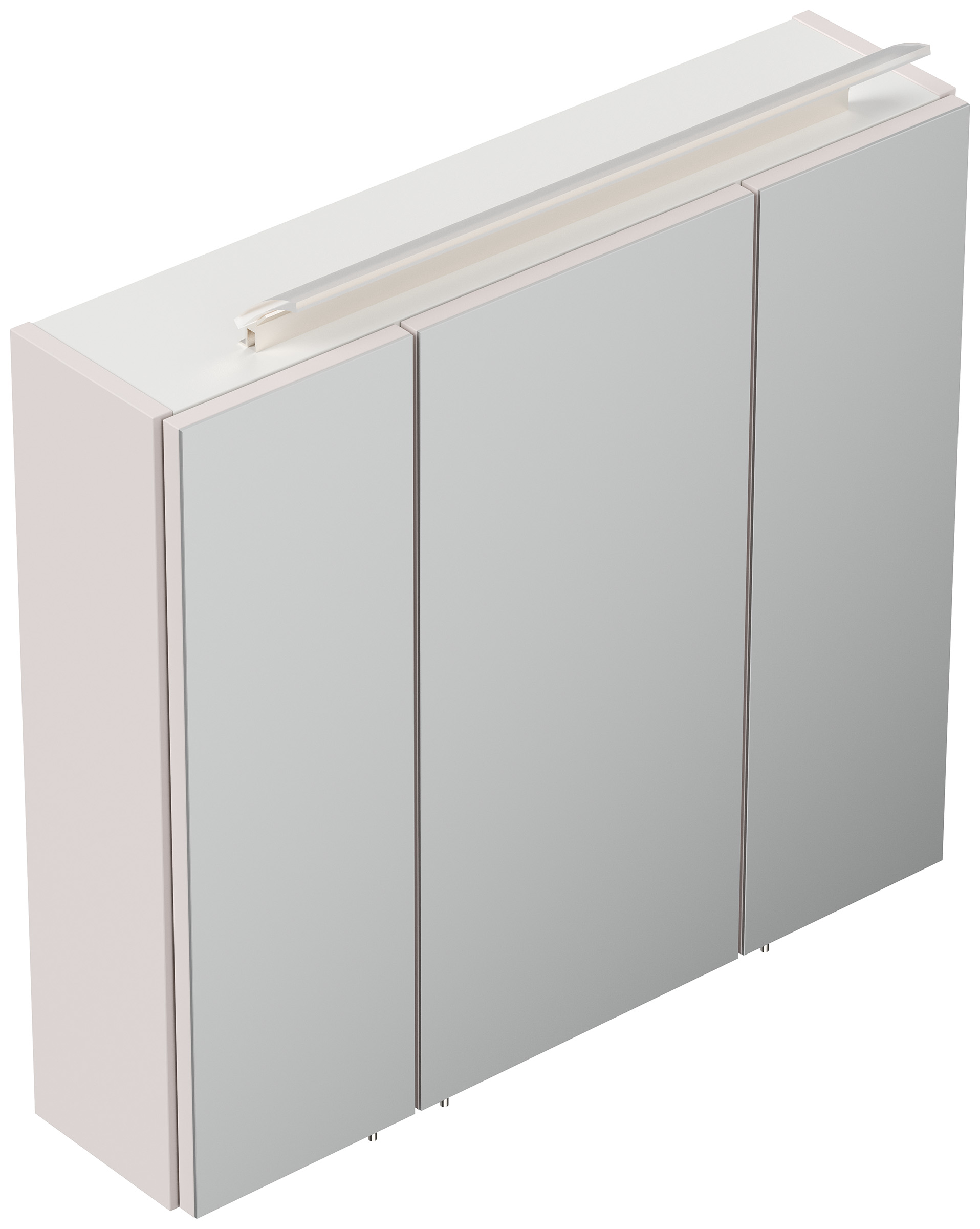 Spiegelschrank 70cm inkl. Design LED-Lampe und Glasböden eiche gold