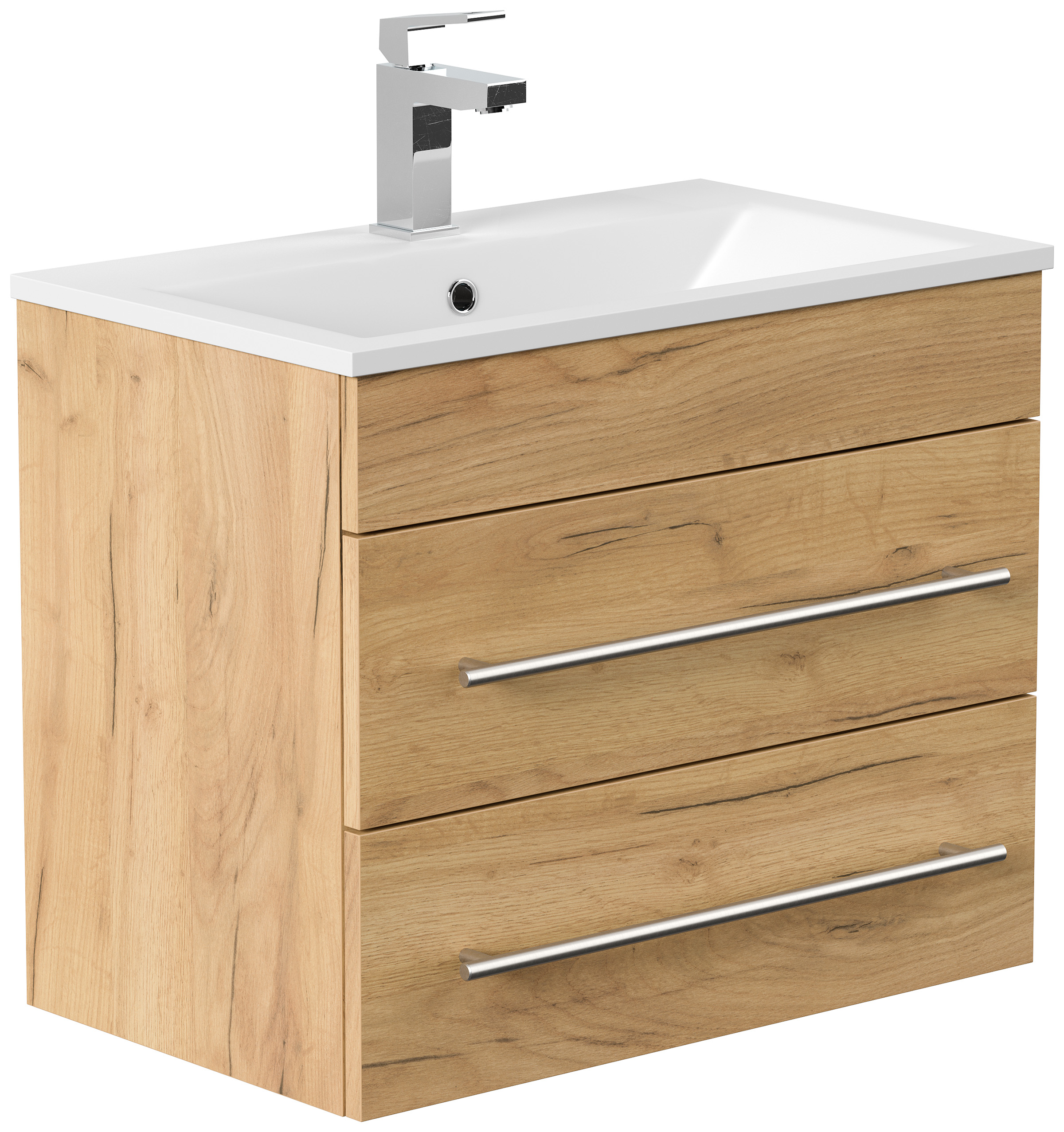 Badmöbel Mona 60x36cm mit 2 SoftClose Schubladen grafit