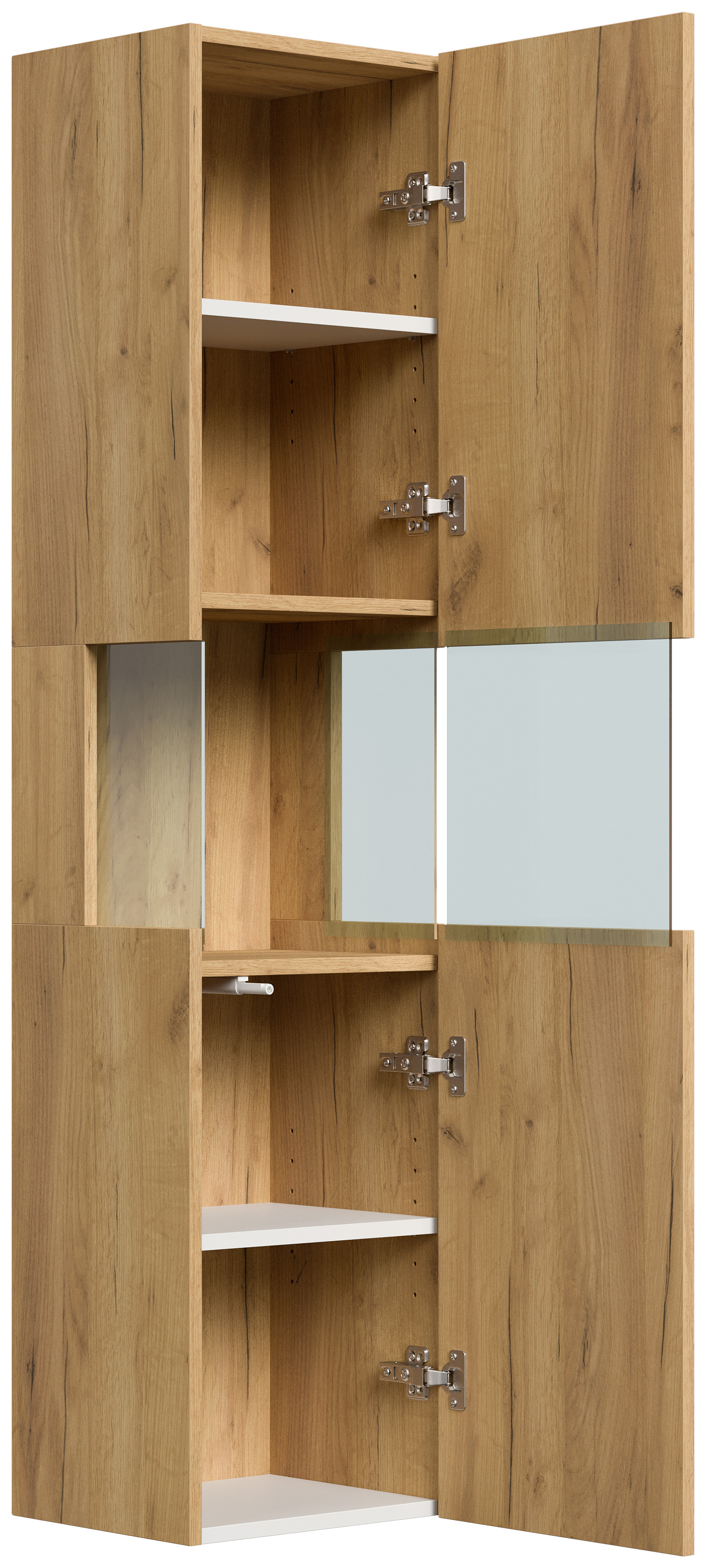 Badmöbelset Taifun 170cm 4tlg mit 2x Spiegelschrank & Seitenschrank eiche gold